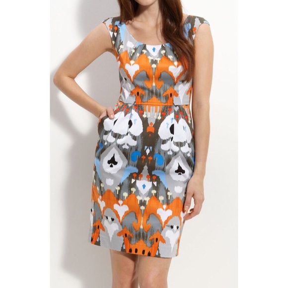 Maggy London Ikat Print Dress NWT - Picture 2 of 6